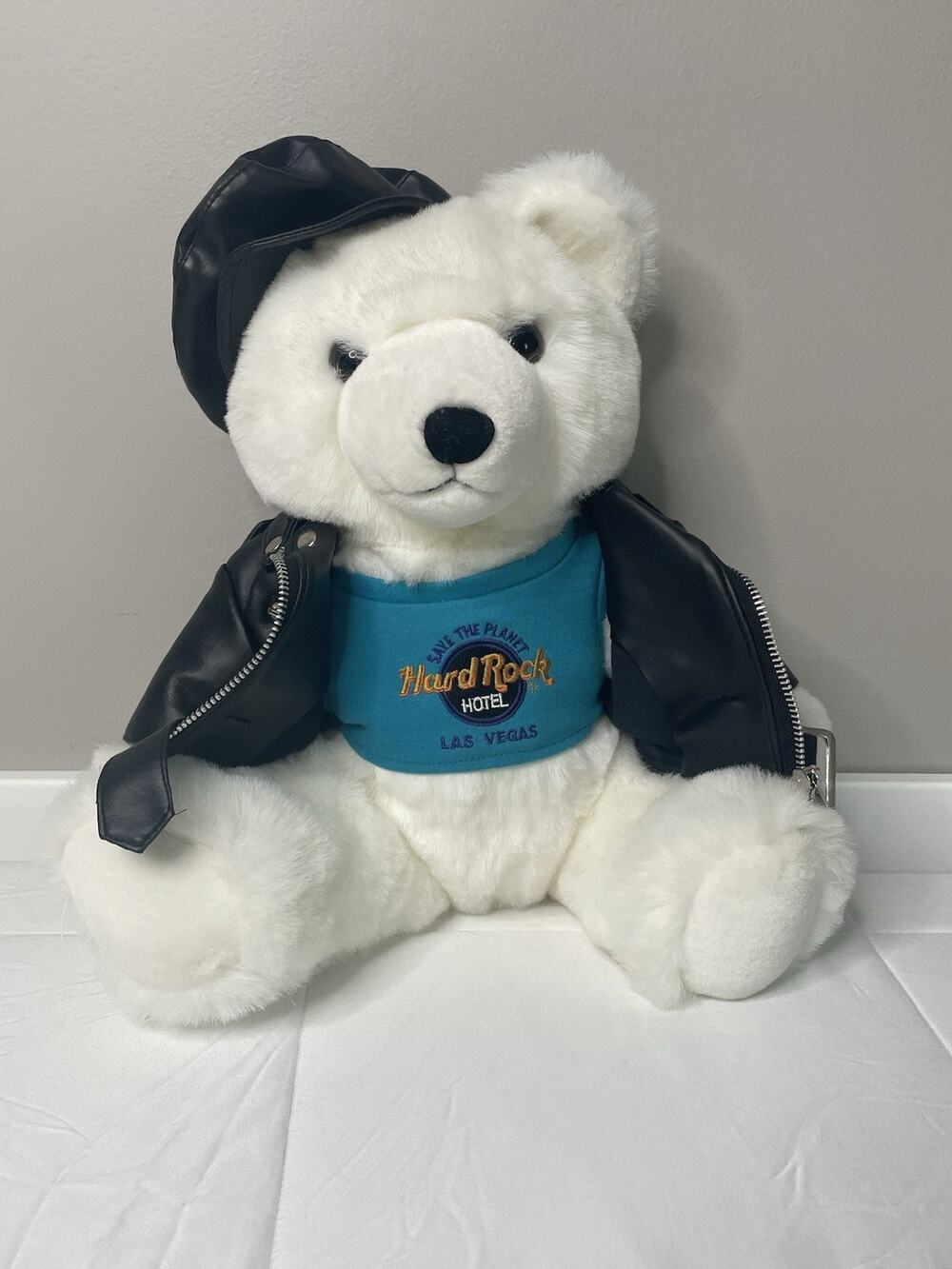 Vintage 1995 Hard Rock Hotel Las Vegas Teddy Bear The Joint Poseable Plush